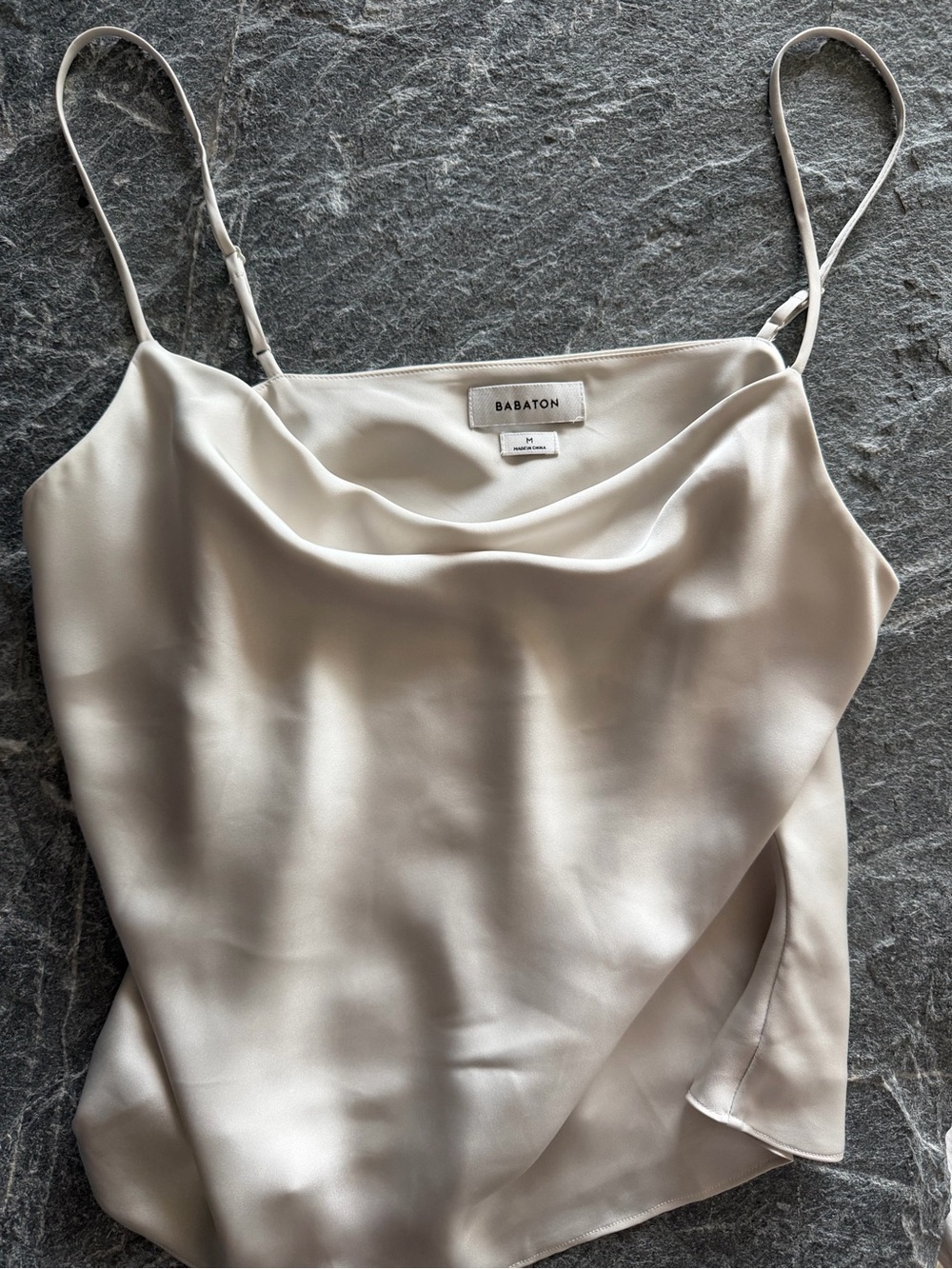 Babaton Satin Cowl-Neck Tank